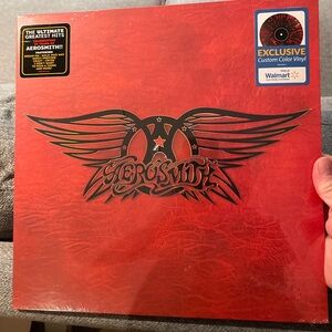 AEROSMITH - GREATEST HITS RED SPLATTERED LP BRAND NEW VINYL SEALED